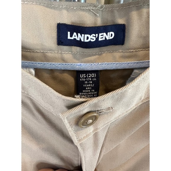 Lands'‎ End Boys Khaki Pants Size 20 Adjustable Waist NWT School Uniform - Picture 2 of 5